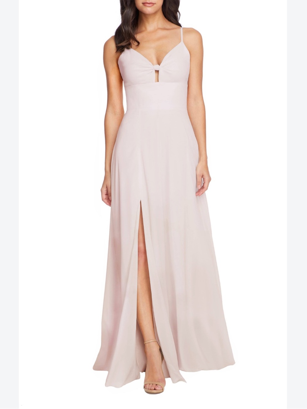 Dress the Population Cambria Blush Pink Gown with Front Slit | S